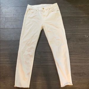 white fringe skinny jeans